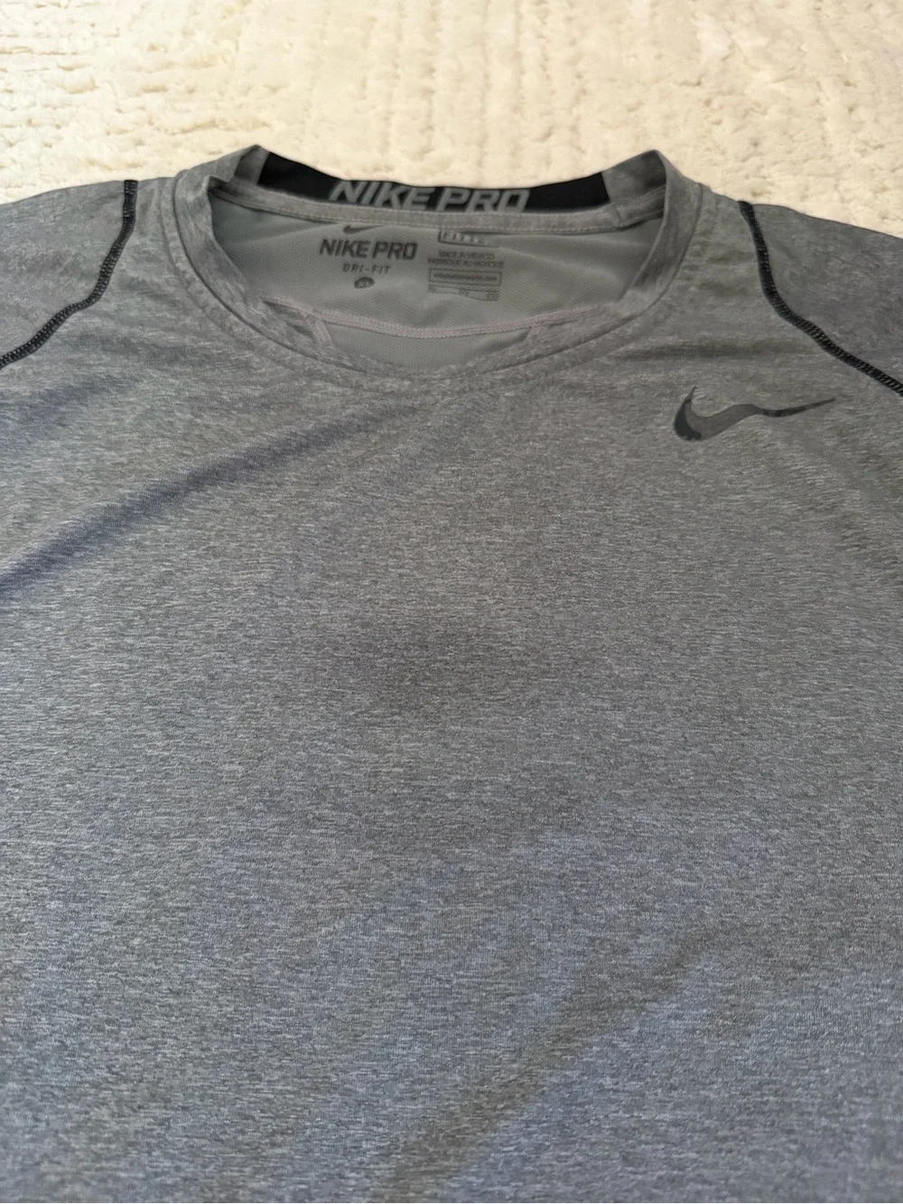 Nike Pro Dri Fit Fitted Men’s Sleeveless Athletic Shirt Gray XL